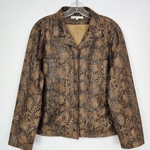VTG Brookshire Sportiv Blazer Jkt Snakeskin Print Sz European 45 Grandmacore